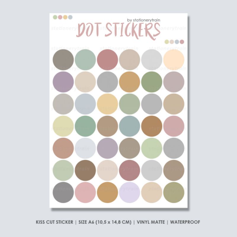 

Stationery Train - Dot Stickers A6