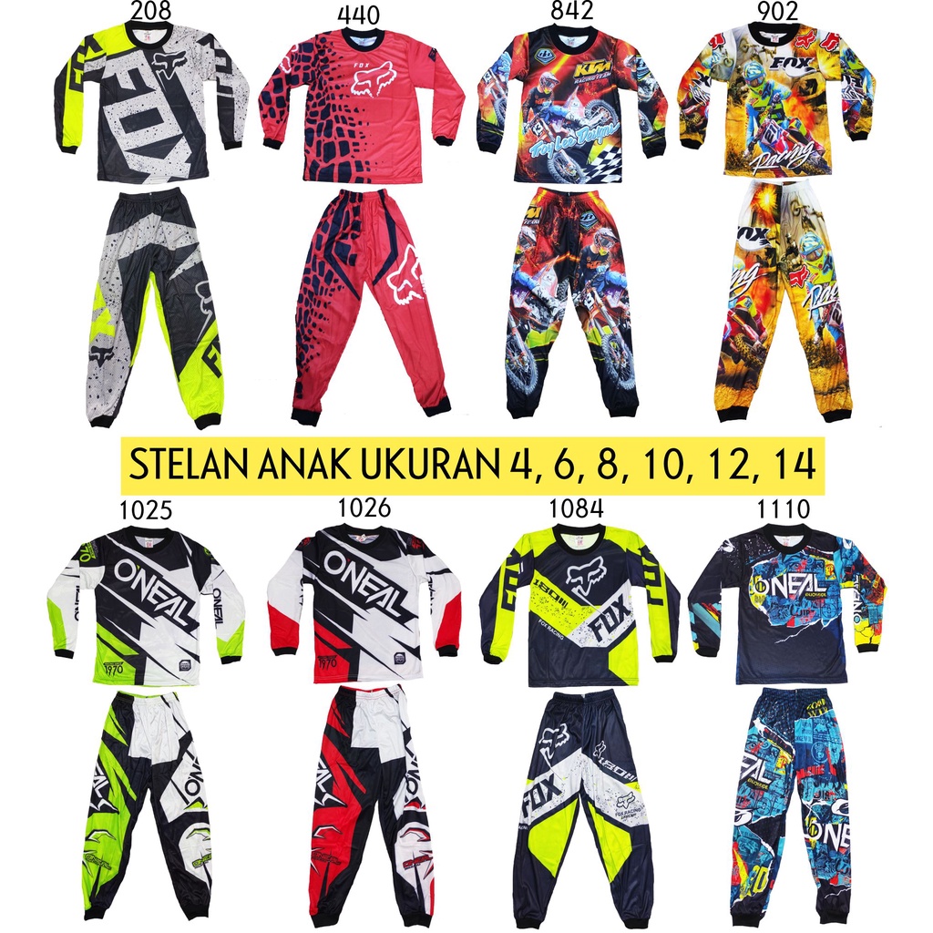 SETELAN ANAK SEPEDA MOTOCROSS