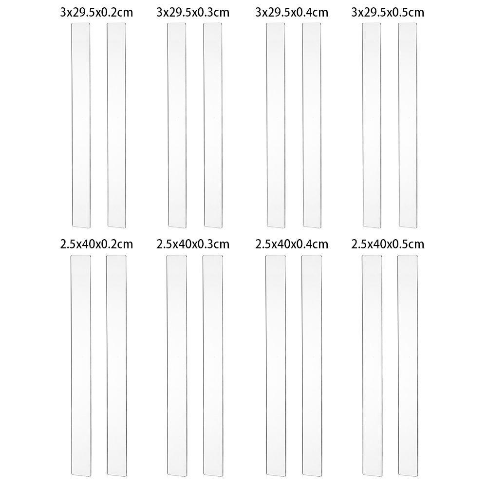 Top 2Pcs Penggaris Keseimbangan Akrilik Panduan Kedalaman Rumah Baking Aksesoris Penggaris Tebal