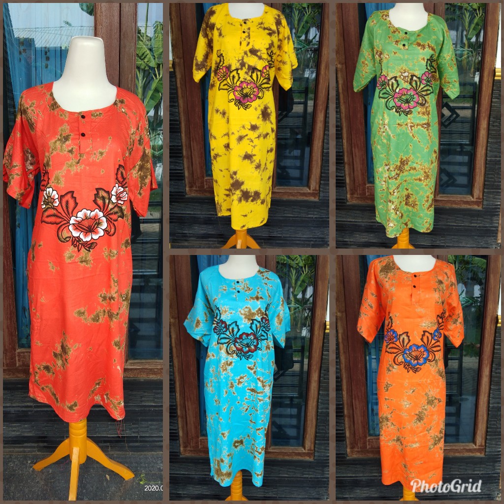 Daster Khas Bali Motif Bunga LD -/+ 110 CM