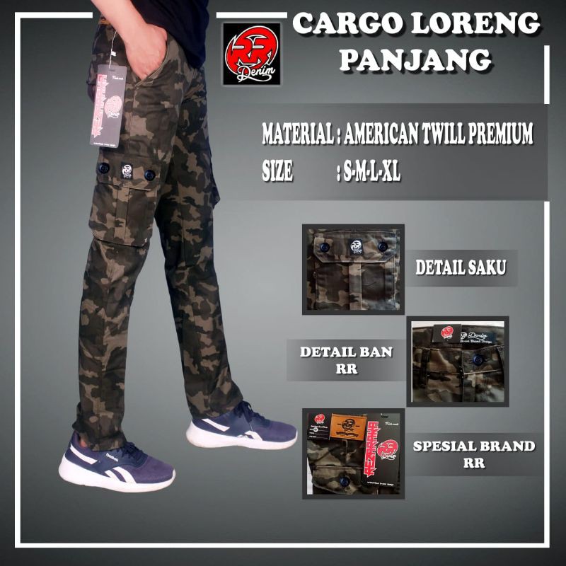 Celana Cargo Loreng Cargo Loreng Cargo Loreng Pria Celana Panjang Cargo Pants Cargo Panjang Premium