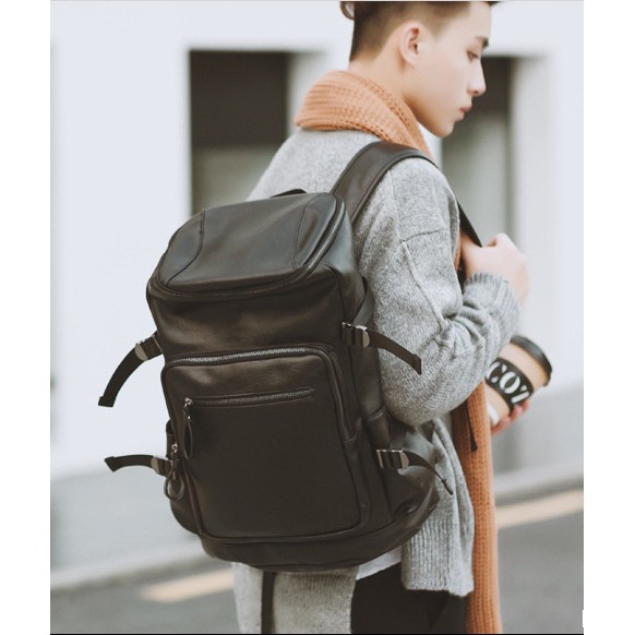 tas ransel kulit laptop pria import ts668