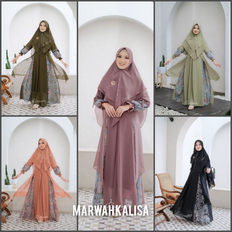 GAMIS SET CERUTY MOTIF PRINTING ORI BERMERKS // MARWAH KALISA