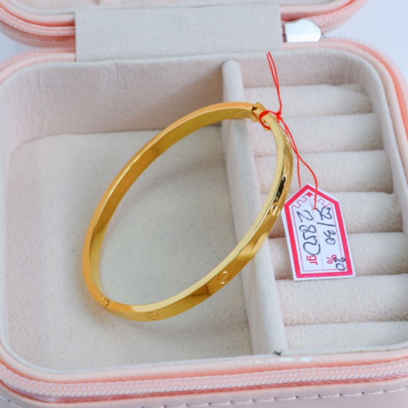 GELANG OVAL POLOS  300%375%GOLD