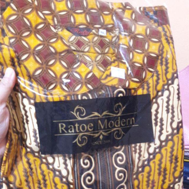 Tunik Batik Ratoe Modern Kode 120 Model Kancing Full Depan Bhn Katun Batik Sinaran
