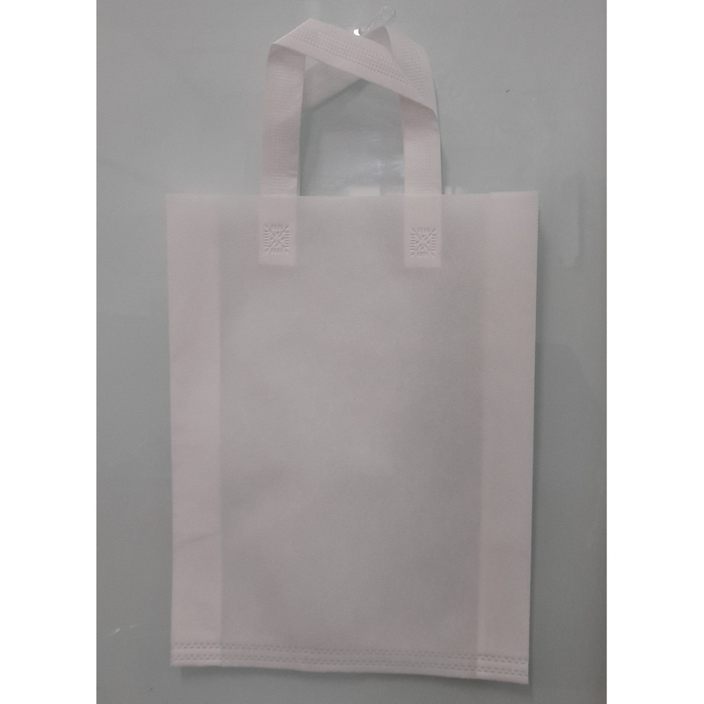 

(Lusin) Tas Press Spunbound Tali Goodie Bag Tas Belanja Warna Putih 30 cm x 40 cm