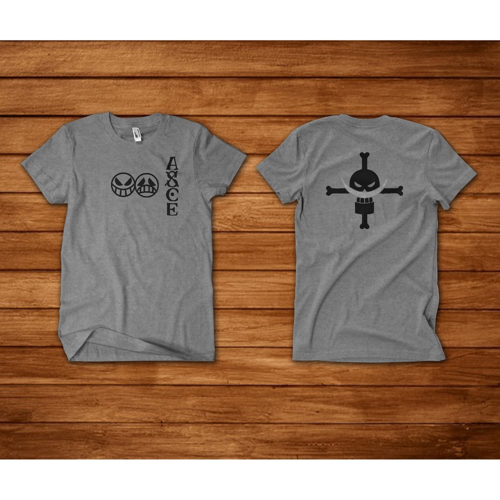 KAOS TSHIRT BAJU PRIA ANIME ONE PIECE SHIROHIGE ACE DISTRO