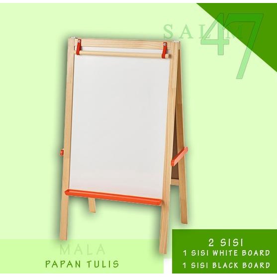 

Papan Tulis Anak Blackboard dan Whiteboard 2 in 1 bolak balik