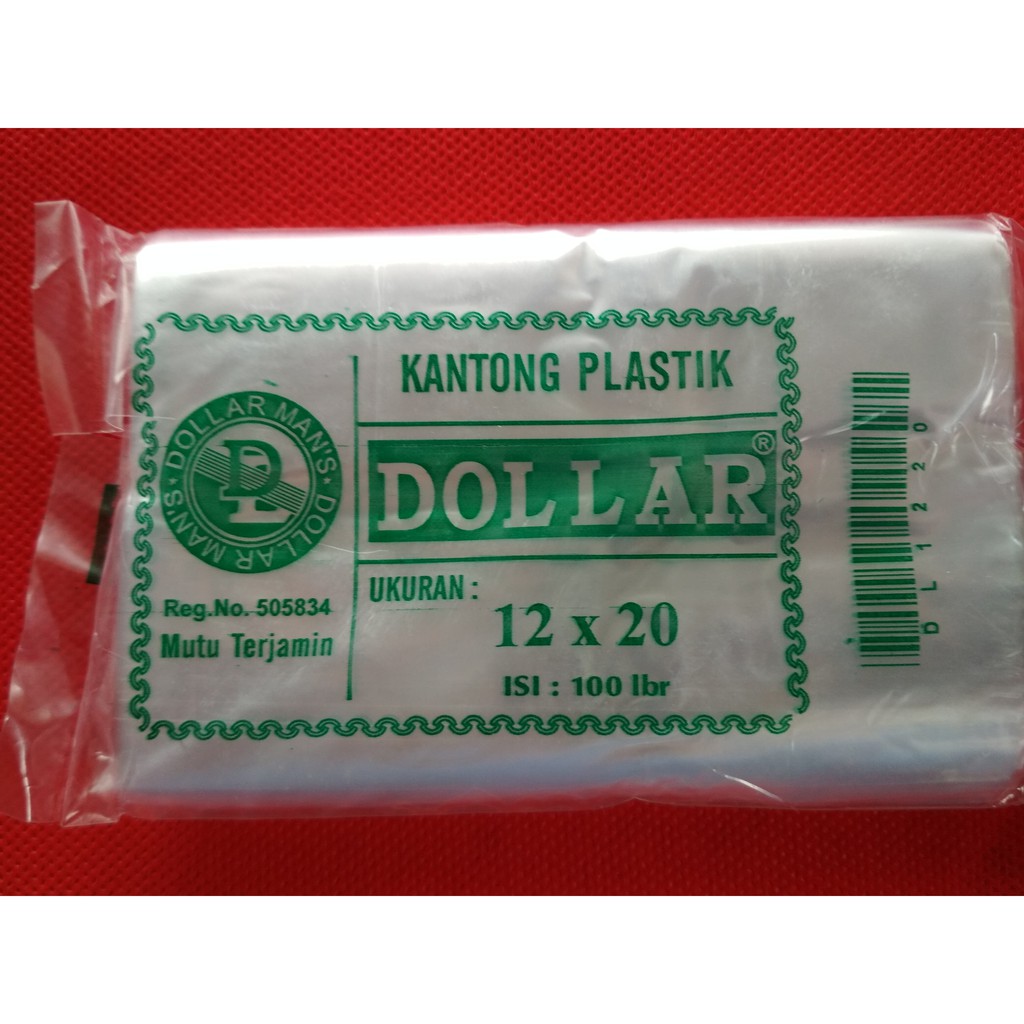 Jual Kantong Plastik Bening Ukuran Sedang 12x20 Cap Dollar Shopee Indonesia 7239