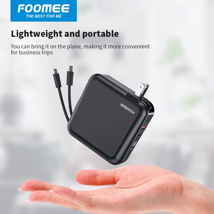 Power Bank FOOMEE RF15 15000mAh QC3.0+PD18W Digital Display Powerbank