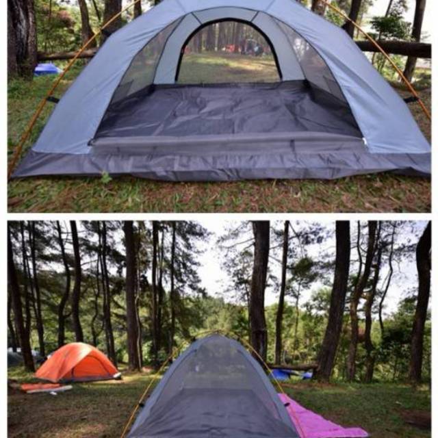 Tenda Camping Dobel Layer Fame Aloy Kapasitas 2-3 orang Merek Compass Waterproof Cemping Outdoor