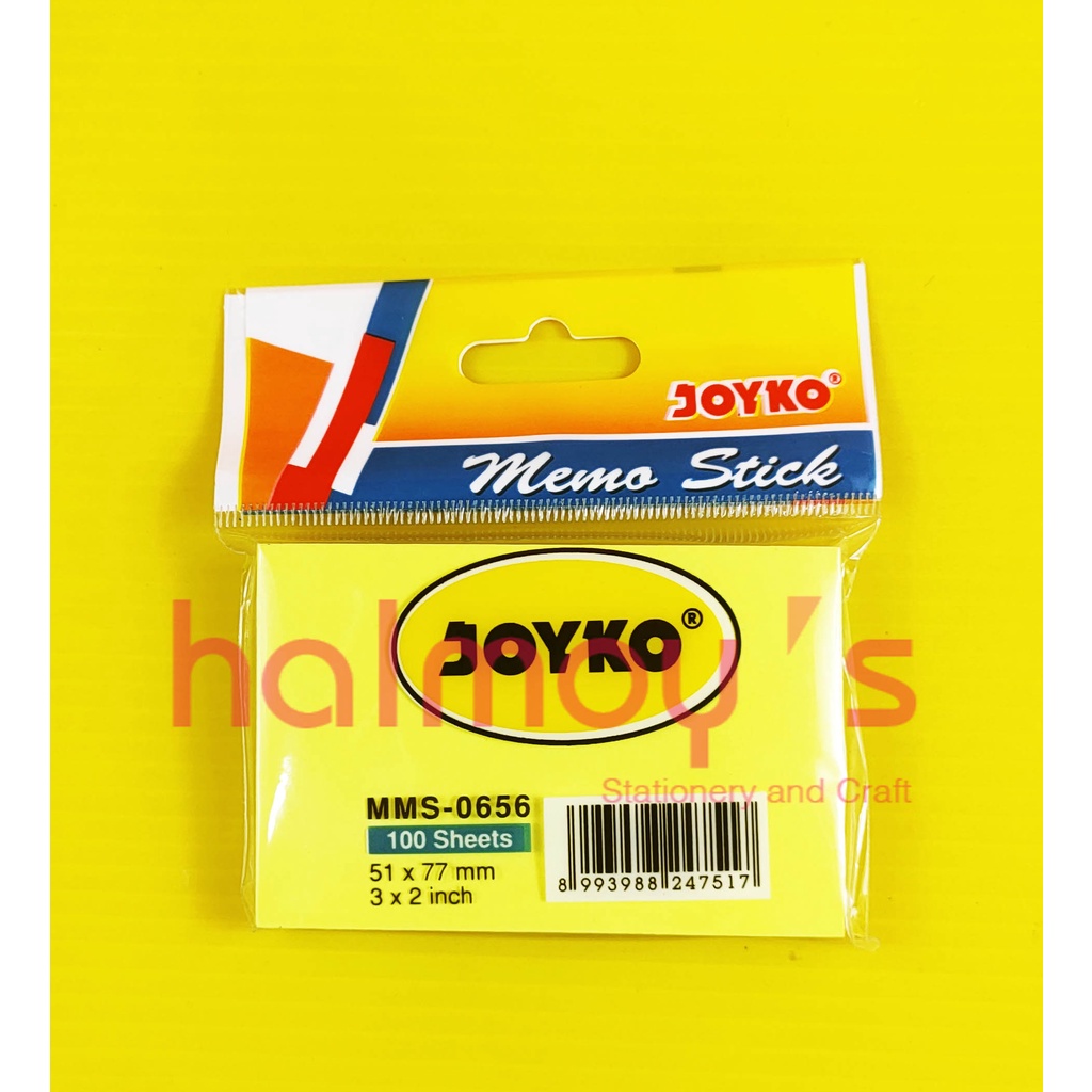 

MEMO STICK / STICKY NOTES JOYKO MMS - 0656 ( 51 X 77 MM )