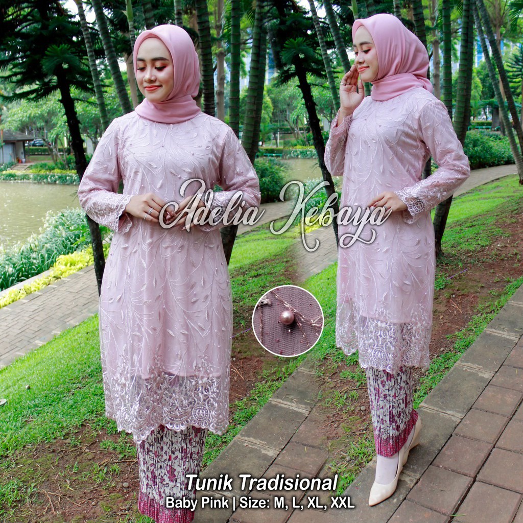 Setelan Kebaya Modern Tille Putih dan Warna Lain nya