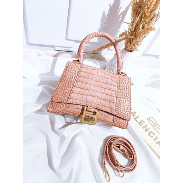 Balen Hourglass Top Handle Croco Kode Bl01