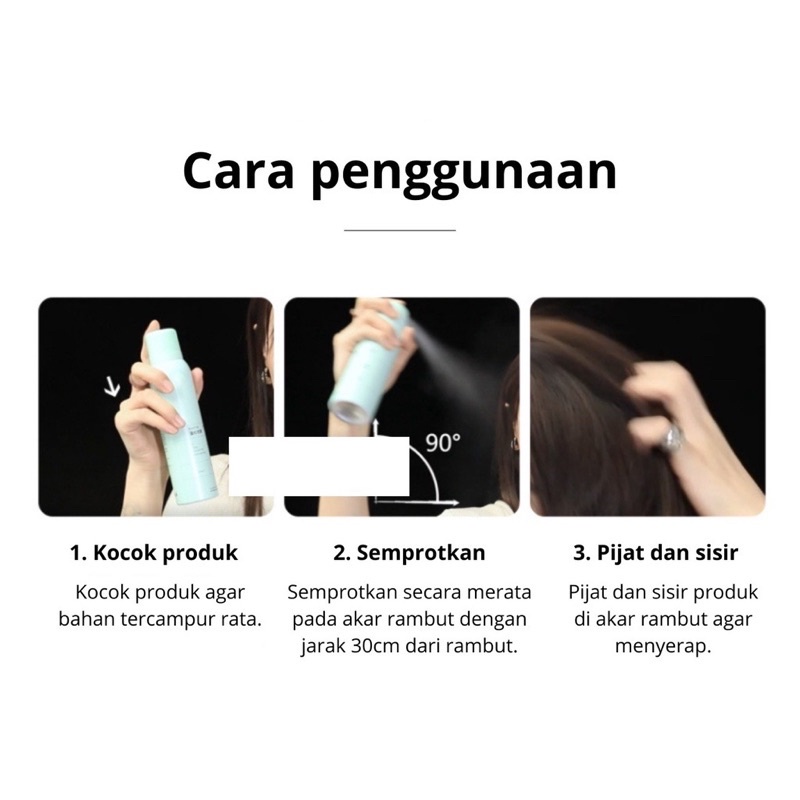 Dry shampoo 150ML Semprotan Rambut Kering Untuk Mengembangkan Rambut Minyak Rambut Kontrol Rambut Berminyak / Dry Shampoo Semprotan Rambut Kering Hair Dry Shampoo Anti Lepek