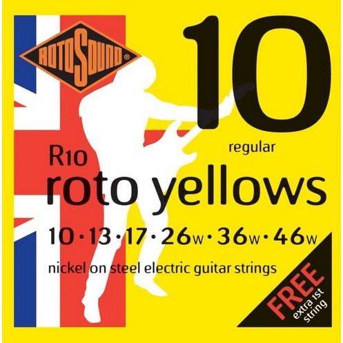 ROTOSOUND R10 Roto Yellow Nickel Electric Guitar Strings 10-46 Regular