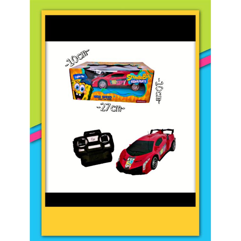 MAINAN ANAK MOBIL RC SPONGEBOB BATERAI SB1382-3