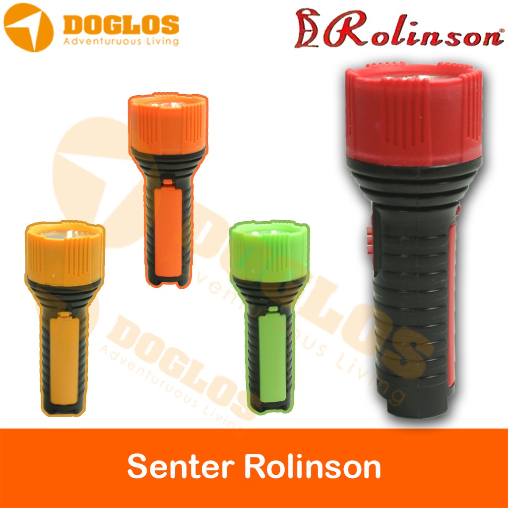 Senter LED Rolinson Flashlight dengan baterai AA