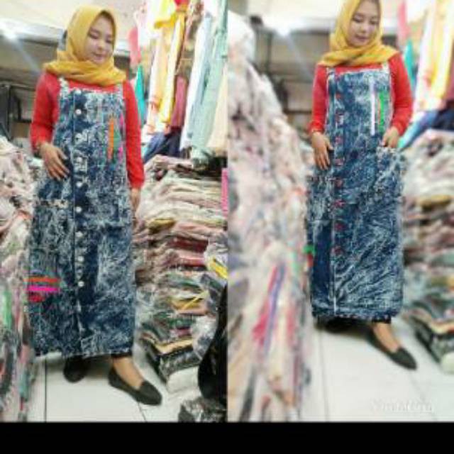BAJU TAHUN BARU KEKINIAN MODEL CEWEK KOREAN KPOP LUCU SP/ New,,, Overall jeans original junov /