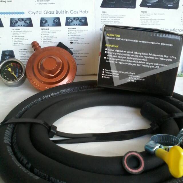ReGULATOR GAS pertamina Anti meledak Winn Gas Maron  Selang rubber hose PRIMAFLEX