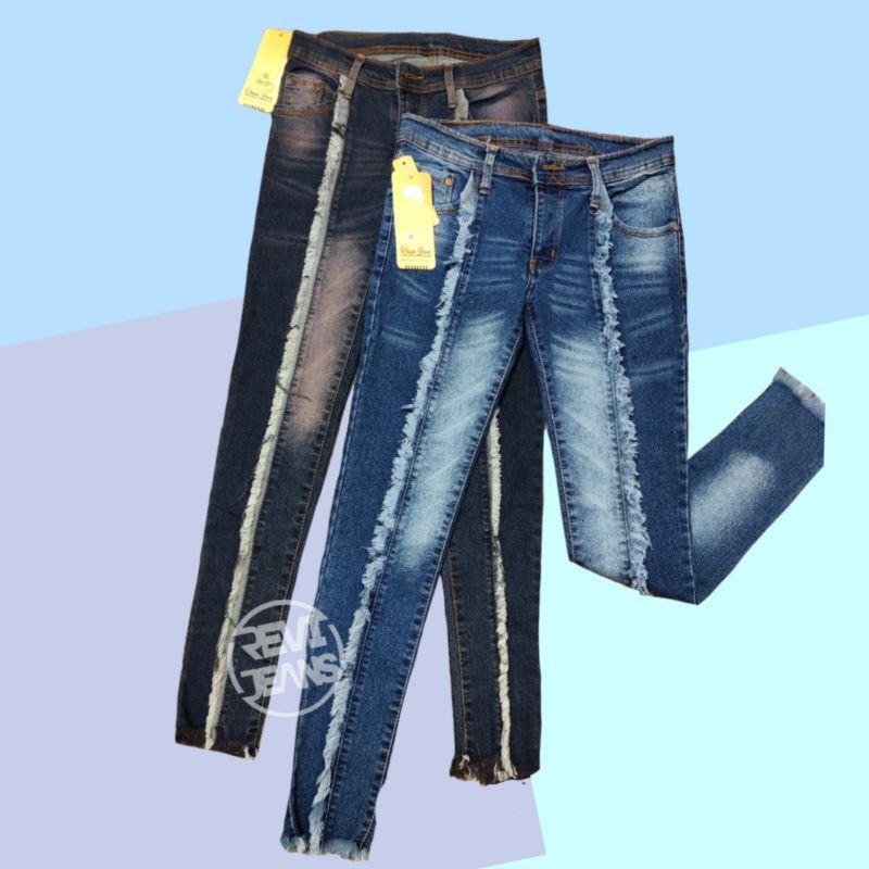 CELANA PANJANG SOBEK/RIPPED JEANS CEWEK COWBOY 27 - 30