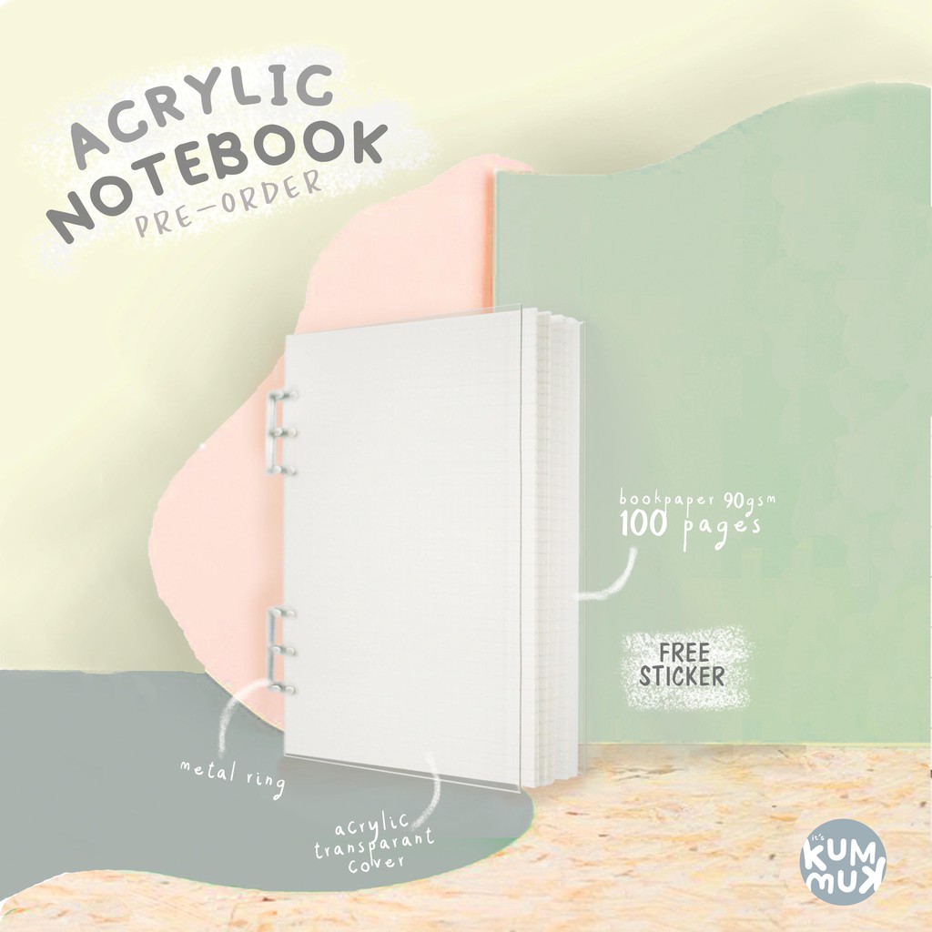 

Notebook Acrylic Transparant A5 [6ring] - by ITSKUMKUM.CO