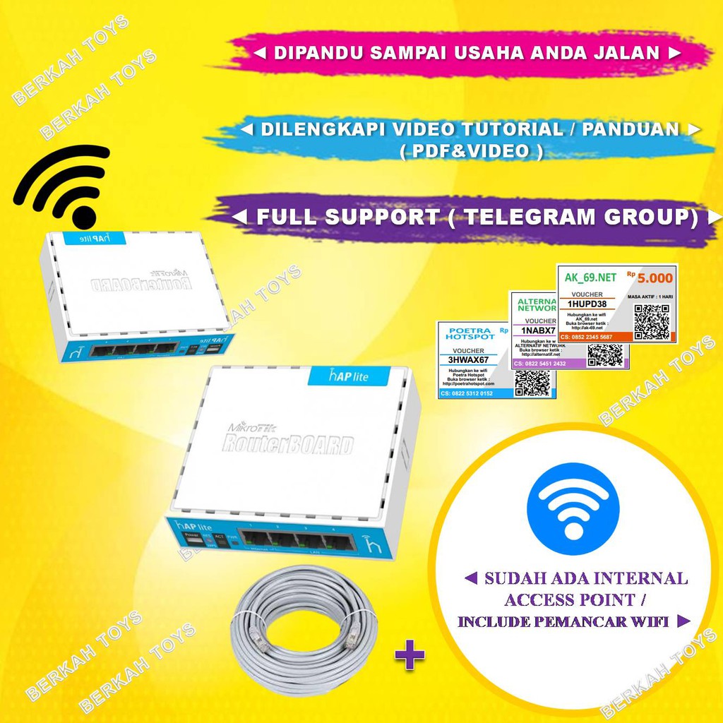 Mikrotik Rb941 Rb 941 Hap Lite 2nd Tc Full Setting Sistem Voucher Hotspot Siap Pakai