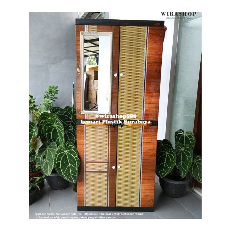 Lemari Plastik Gantung Kaca Cermin Naiba 1924