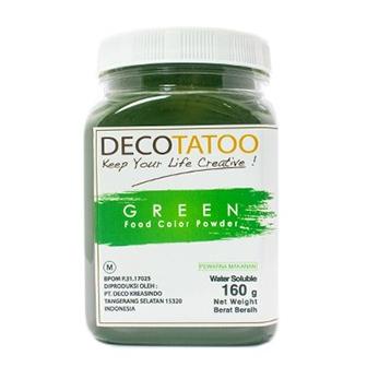 

Pewarna Makanan GREEN Decotatoo powder WATER Soluble 160 gr ---NEW---