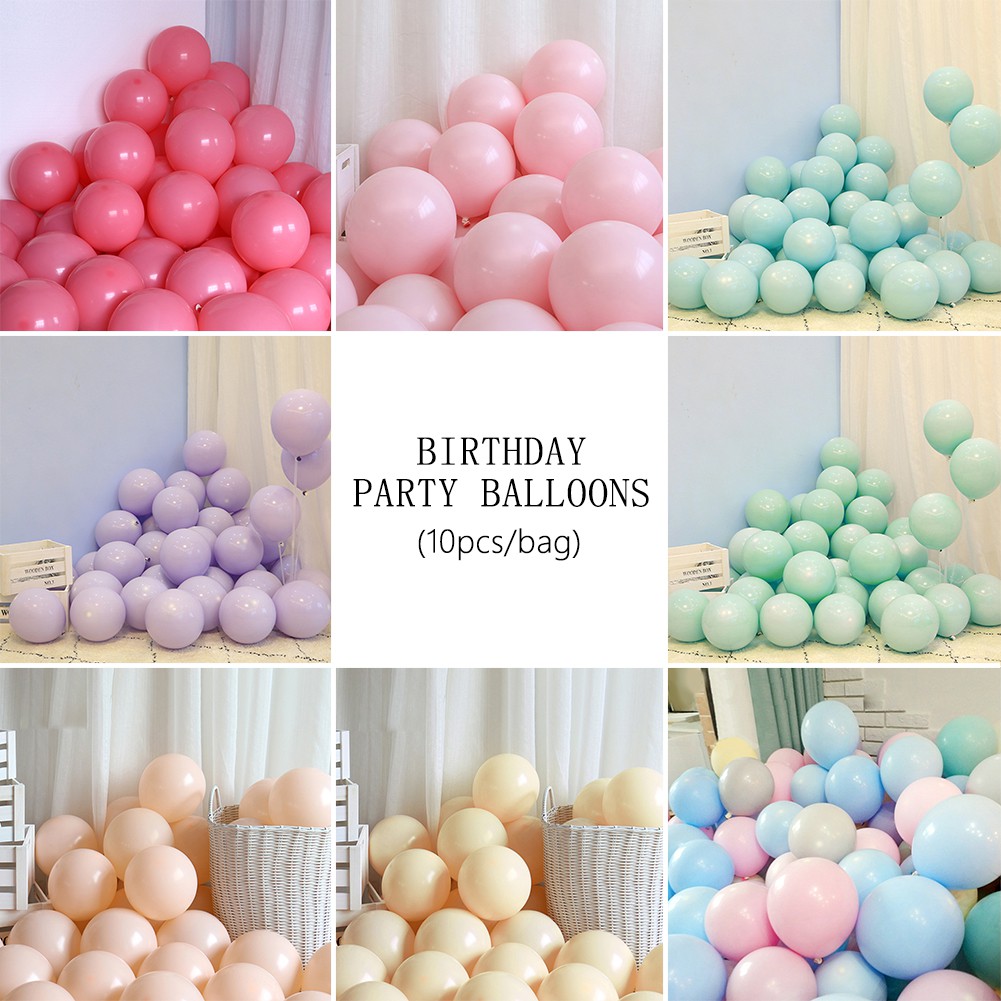 10PCS Macarons Candy Pastel Latex Balloons Birthday Party Air Balloon Wedding Baby Shower Party Decoration