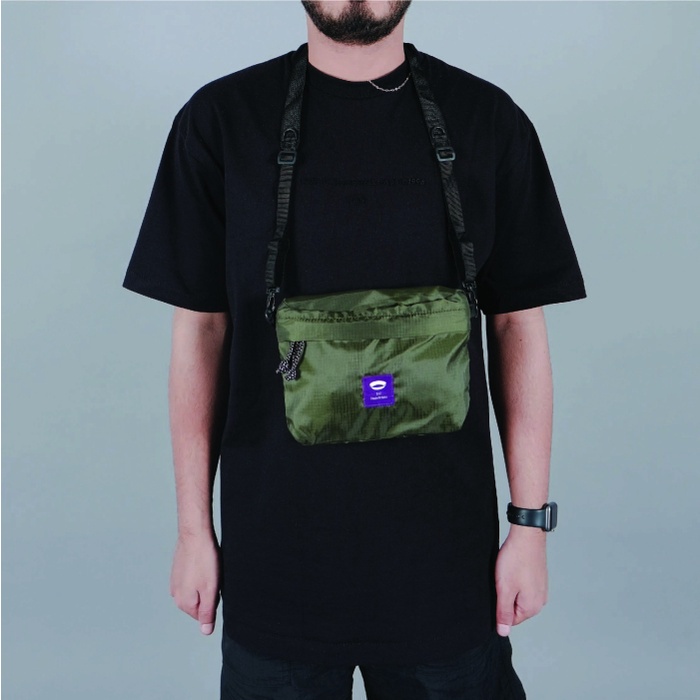 UNKL347 Tas Slingbag Warna Army Green Bahan Cordura FEMLOO