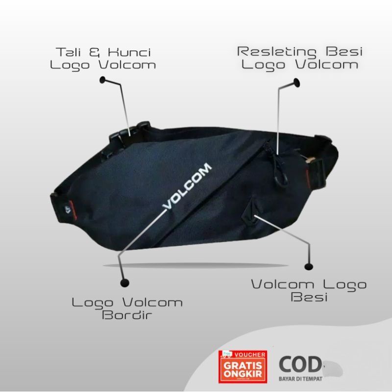 TAS VOLCOM TAS SELEMPANG VOLCOM TAS WAISTBAG VOLCOM