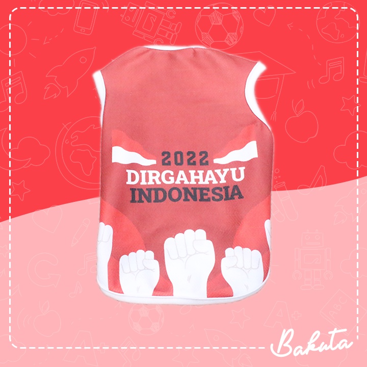 Baju Kucing Edisi Khusus Kemerdekaan Indonesia / Dirgahayu Tank untuk Kucing dan Anjing | Dirgahayu Tank Bakuta