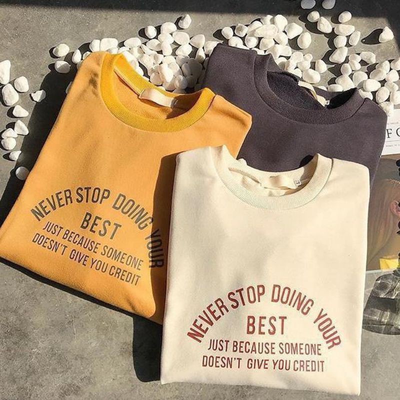 jaket sweater crewneck unisex never stop doing your BEST