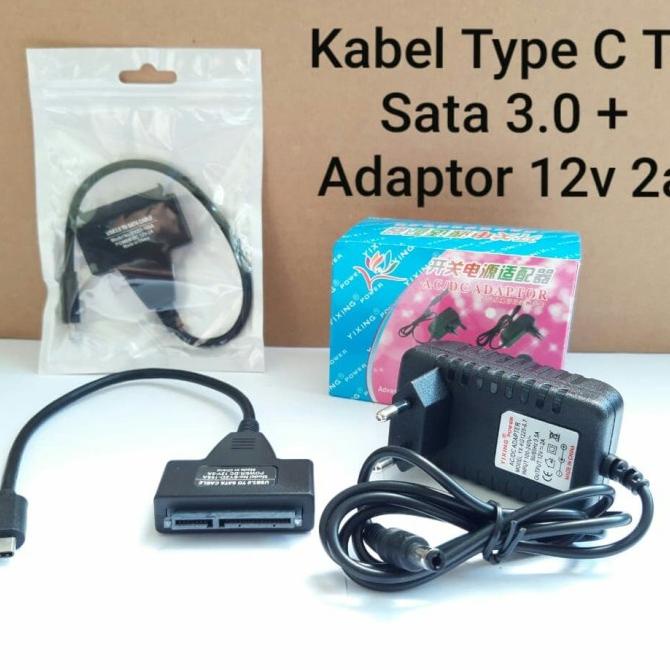 Kabel Type C / Usb 3.1 to Sata 3.0 + adaptor 12V 2A