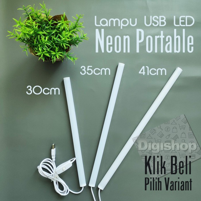 Lampu Neon T5 Panjang LED USB Lampu Belajar Rechargeable Lampu Darurat Lampu Panjang USB