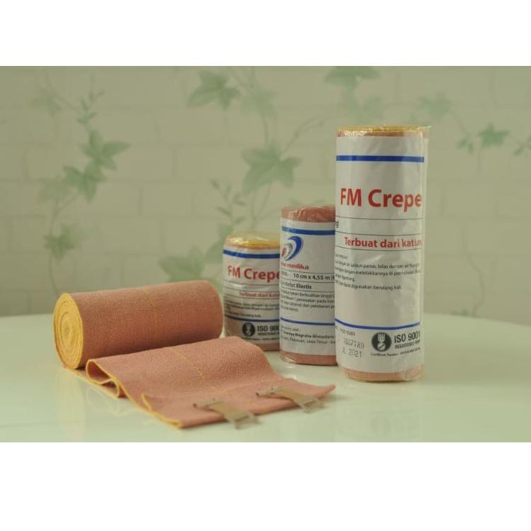 Poli crepe policrepe fm crepe 15 cm x 4.55 m atau 6 in/elastis bandit/perban elastis/perban coklat p