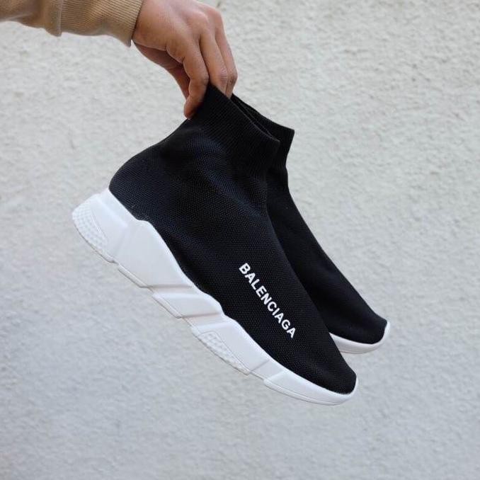 Balenciaga Speed Trainer Black White Red Review YouTube