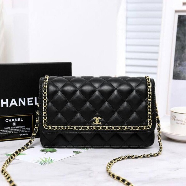 BJ15214 - BLACK - TAS PESTA CLUTCH SLEMPANG TALI RANTAI MEWAH ELEGAN IMPORT TERMURAH JAKARTA ELJ5214