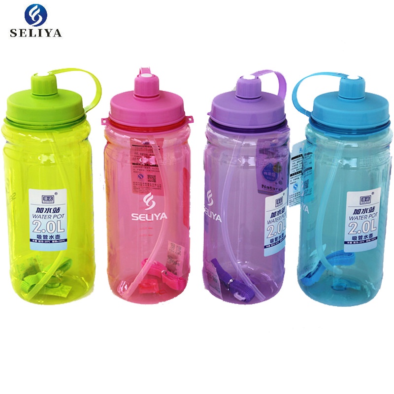 DEOSOFFICIAL -- Botol Minun Seliya 2 Liter Botol Minum Jumbo Tali + Sedotan 7159