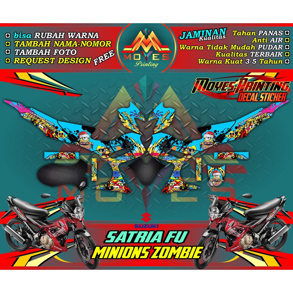 Decal Stiker Satria FU Barong Full Body - Stiker Satria Fu Barong Full Body 150 Motif Custom