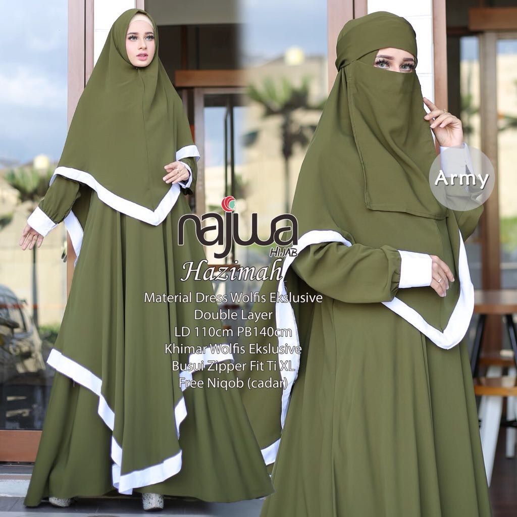GAMIS SYARI SET FREE CADAR / AZIMAH ORI NAJWA