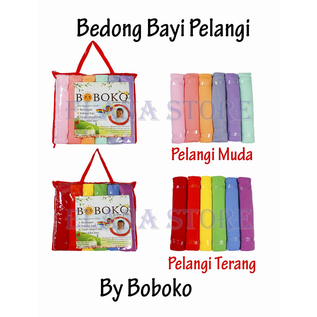 Bedong Bayi Warna Pelangi By Boboko