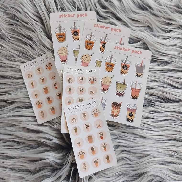 

jollygoodies | Sticker Boba dan Mini Cactus