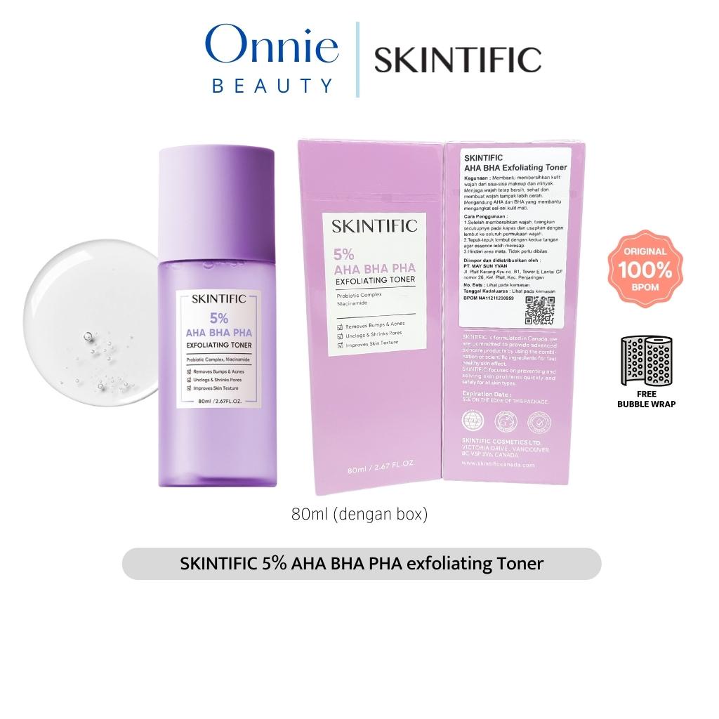 Jual SKINTIFIC 5 AHA BHA PHA Exfoliating Toner 80ml Toner peeling Glow
