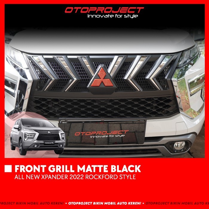 Cover Front Gril Depan All New Xpander 2022 Model Rockford Matte Black