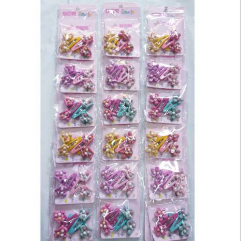 Jepit rambut tiptop isi 24 pcs mix kart(1papan)