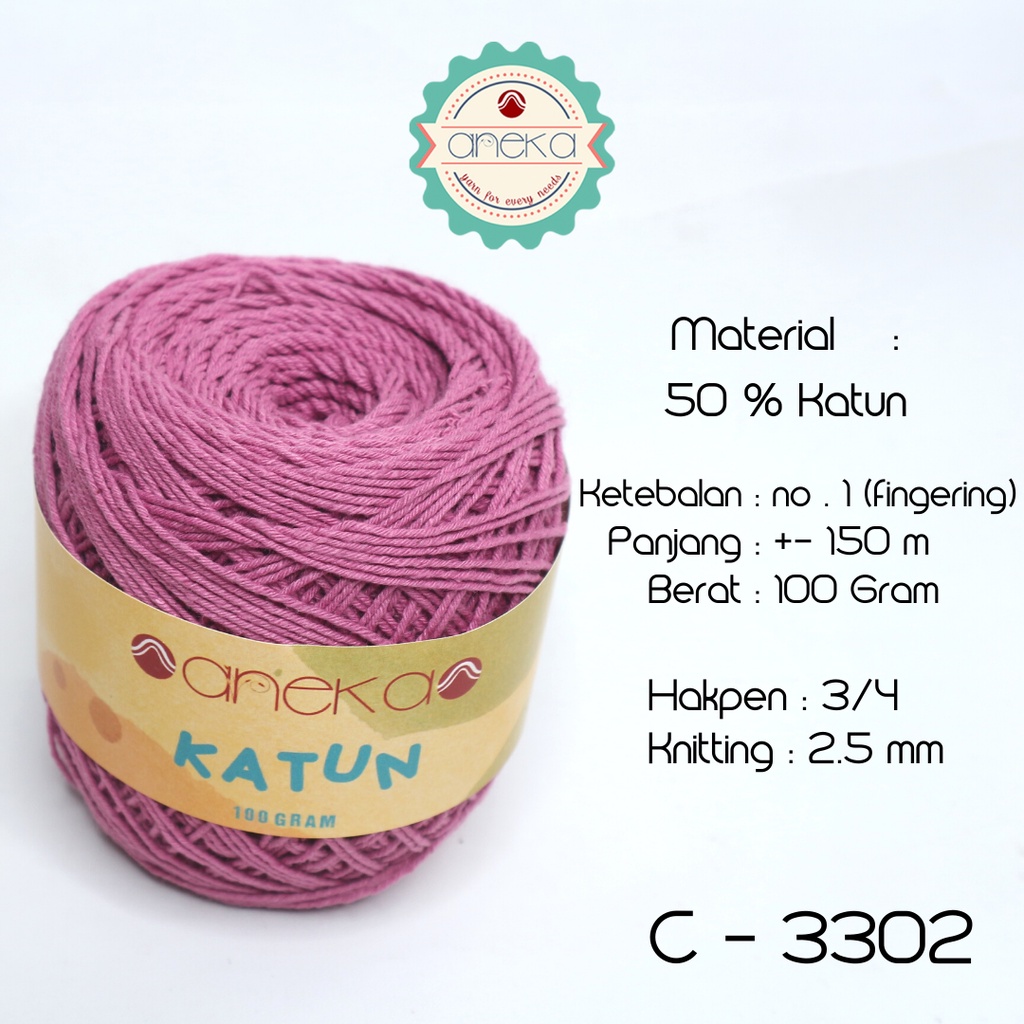 Benang Rajut Katun Polos - 3302