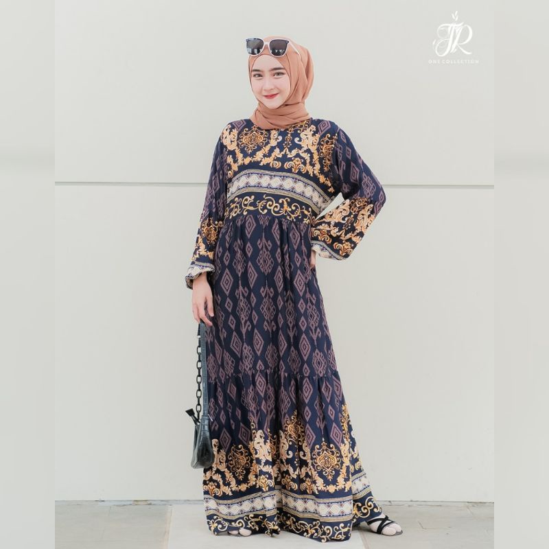 GAMIS RAYON PRADA PREMIUM ORI JR1/Homedress Rayon Ori JR One / Gamis Rayon Premium / Dress Motif / H