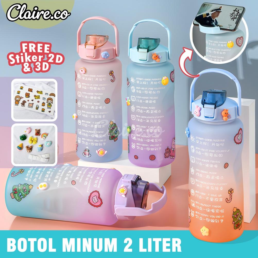 BOTOL MINUM 2 LITER / BOTOL MINUM VIRAL TERMURAH / BOTOL MINUM KOREA KEKINIAN TERLARISS...,,,,,